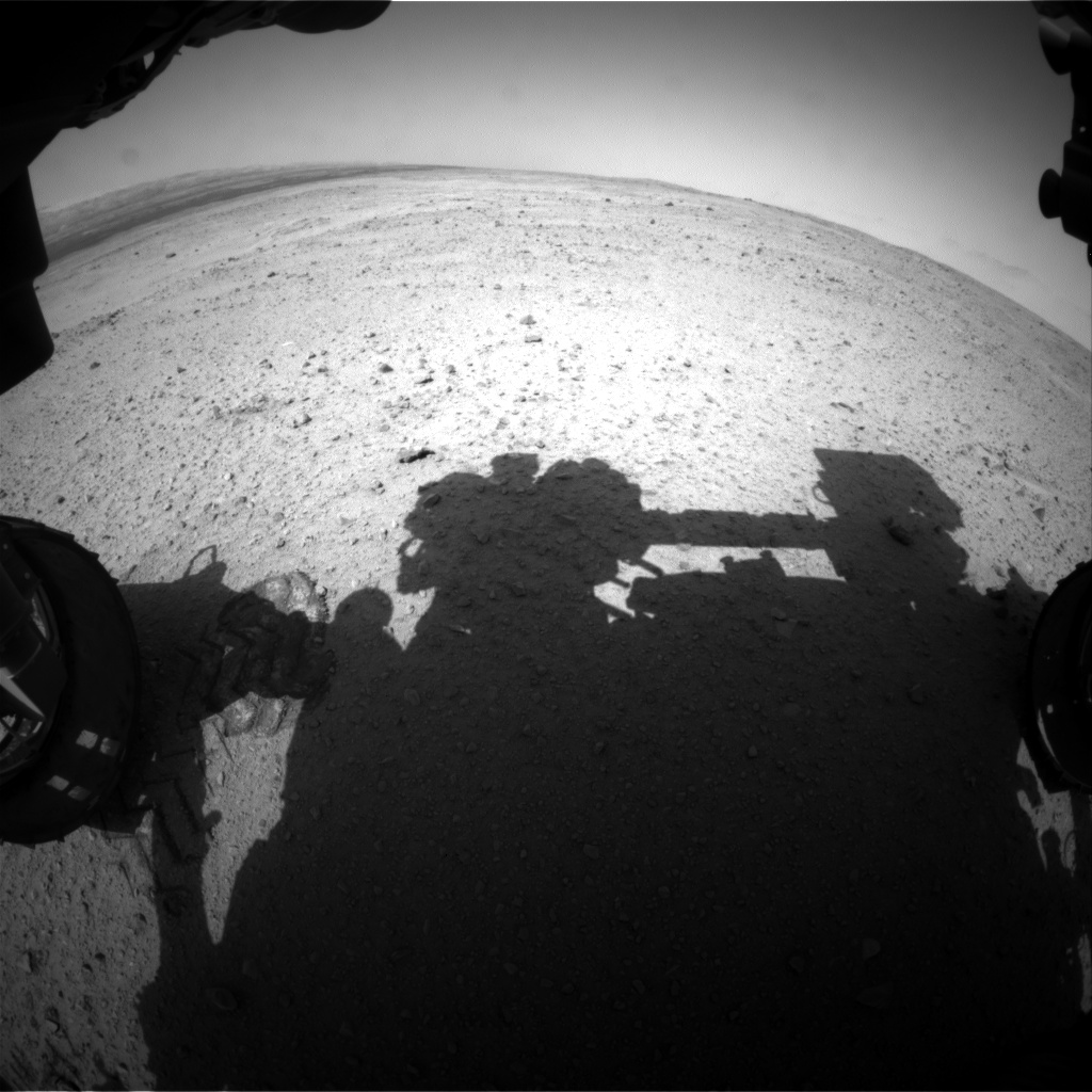 Nasa's Mars rover Curiosity acquired this image using its Front Hazard Avoidance Camera (Front Hazcam) on Sol 382, at drive 1262, site number 14