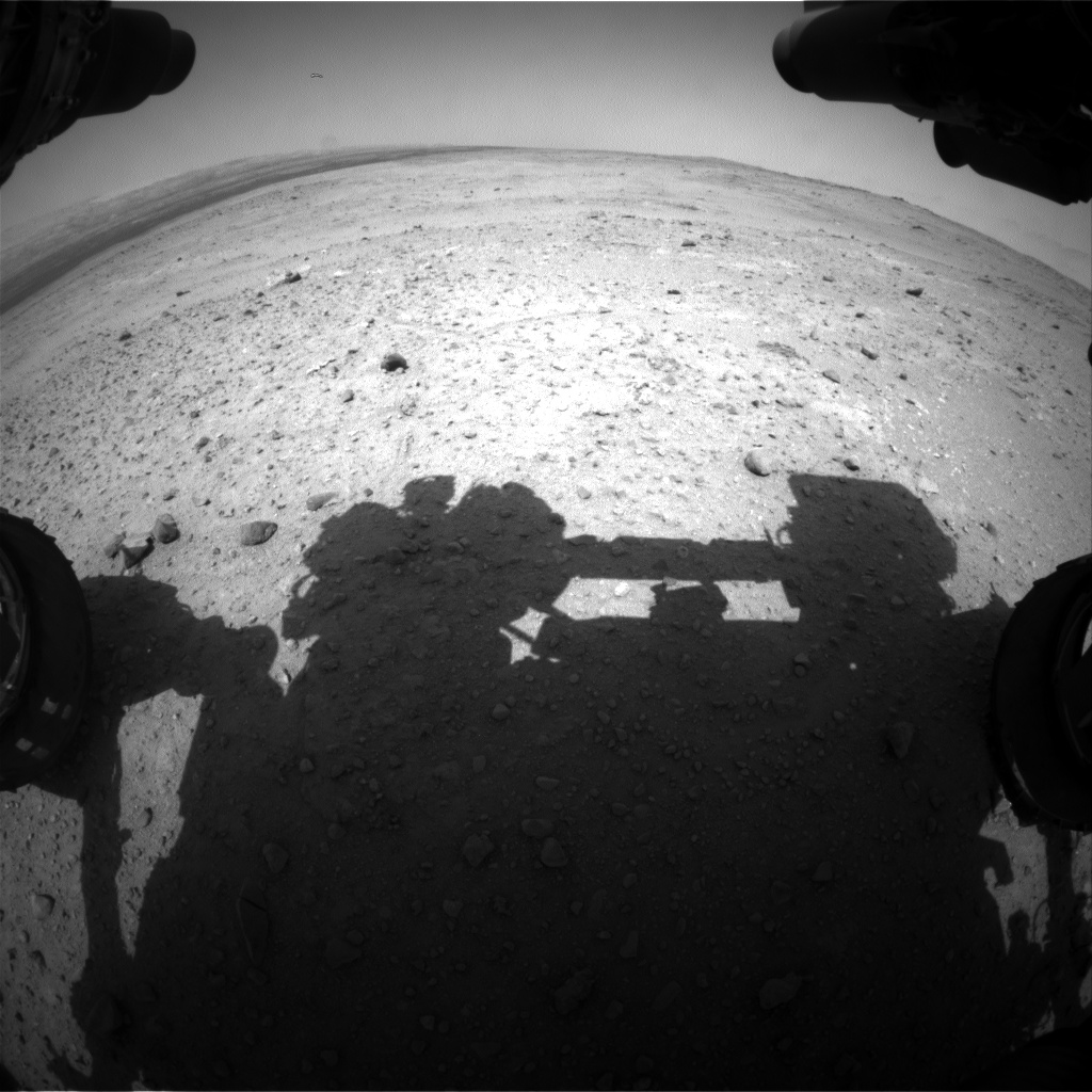 Nasa's Mars rover Curiosity acquired this image using its Front Hazard Avoidance Camera (Front Hazcam) on Sol 384, at drive 0, site number 15
