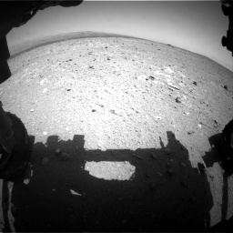 Nasa's Mars rover Curiosity acquired this image using its Front Hazard Avoidance Camera (Front Hazcam) on Sol 385, at drive 522, site number 15