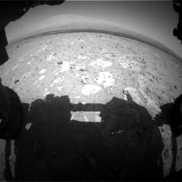 Nasa's Mars rover Curiosity acquired this image using its Front Hazard Avoidance Camera (Front Hazcam) on Sol 385, at drive 666, site number 15