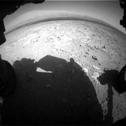 Nasa's Mars rover Curiosity acquired this image using its Front Hazard Avoidance Camera (Front Hazcam) on Sol 385, at drive 918, site number 15