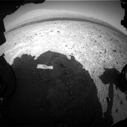 Nasa's Mars rover Curiosity acquired this image using its Front Hazard Avoidance Camera (Front Hazcam) on Sol 385, at drive 936, site number 15