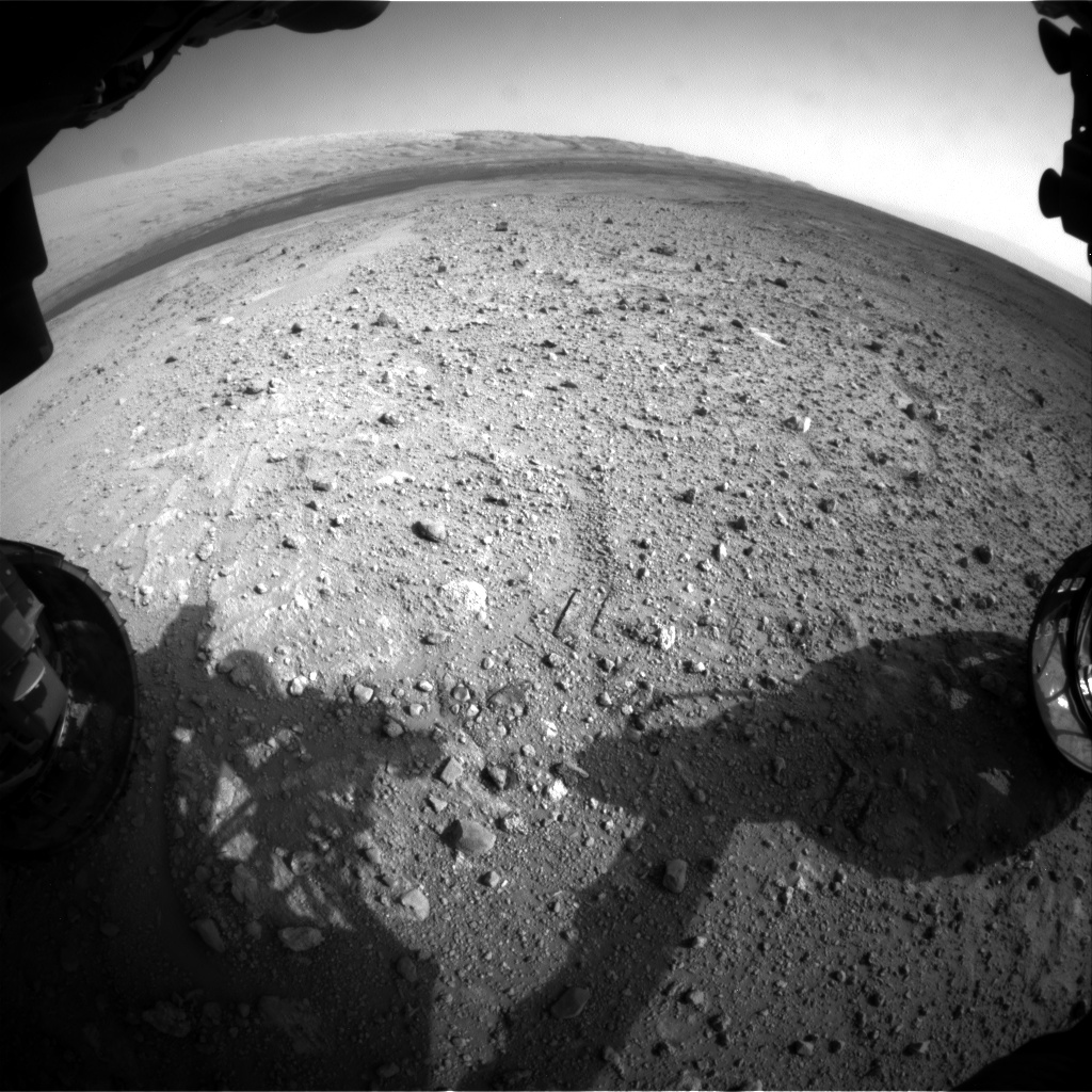 Nasa's Mars rover Curiosity acquired this image using its Front Hazard Avoidance Camera (Front Hazcam) on Sol 385, at drive 998, site number 15