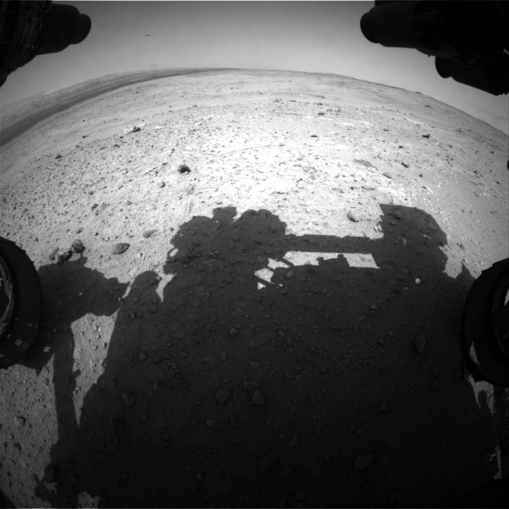 Nasa's Mars rover Curiosity acquired this image using its Front Hazard Avoidance Camera (Front Hazcam) on Sol 385, at drive 0, site number 15