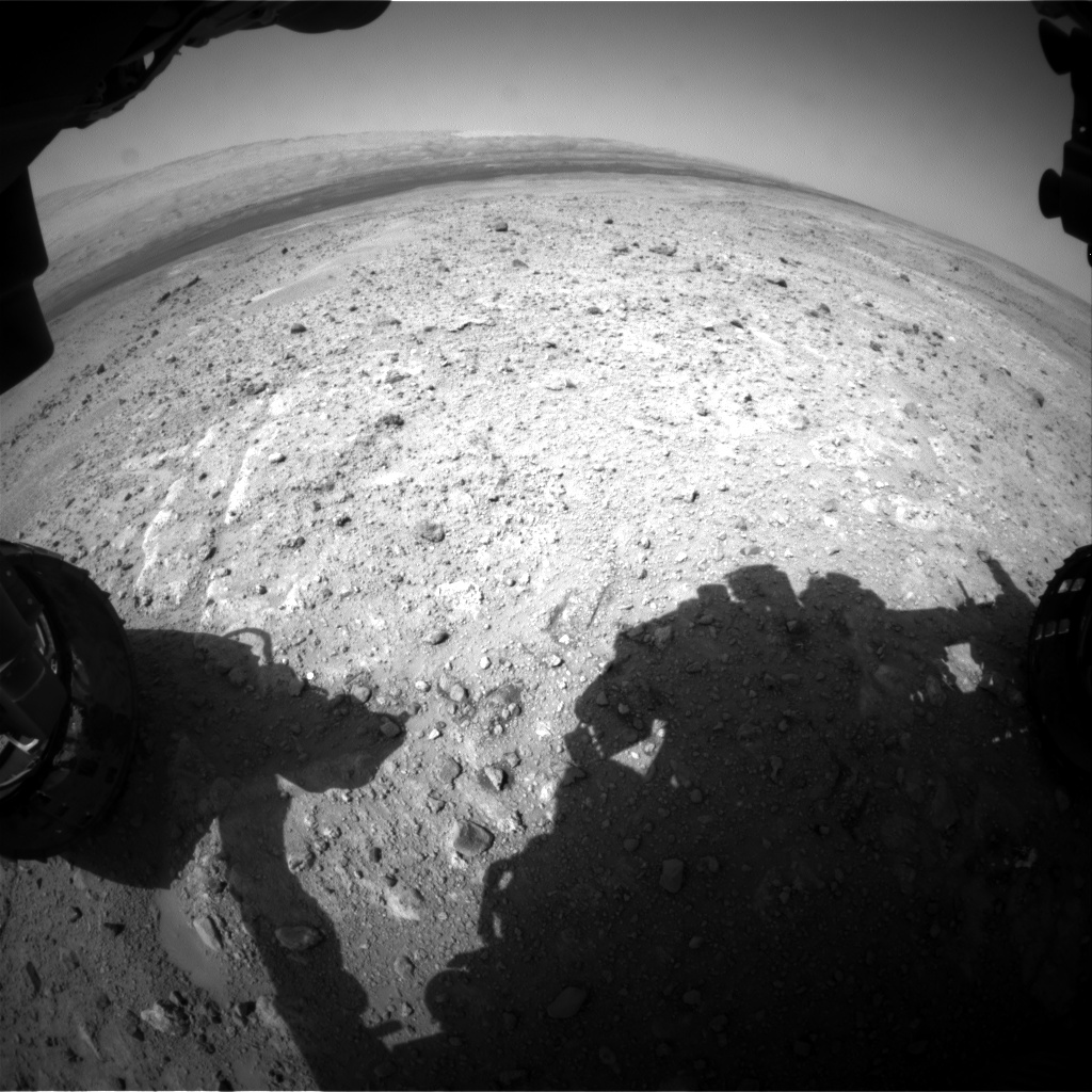 Nasa's Mars rover Curiosity acquired this image using its Front Hazard Avoidance Camera (Front Hazcam) on Sol 387, at drive 998, site number 15