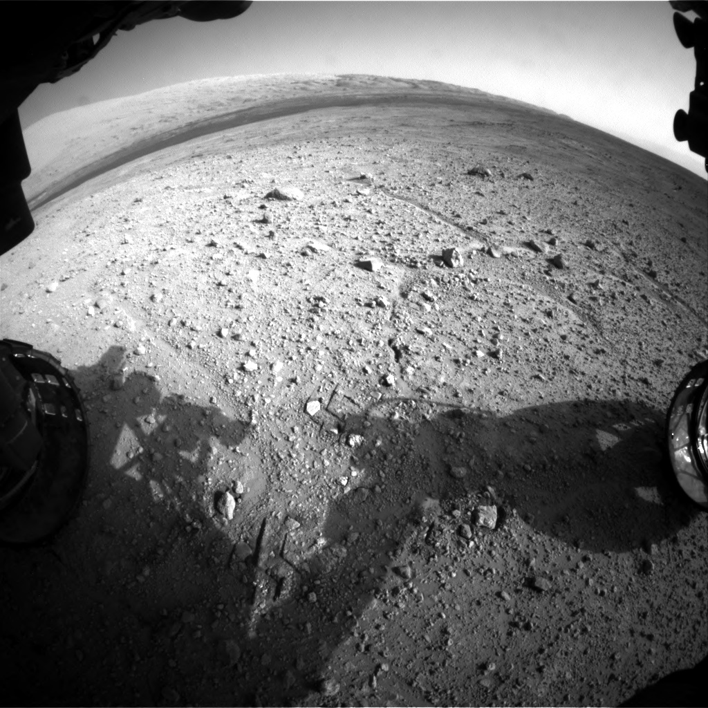 Nasa's Mars rover Curiosity acquired this image using its Front Hazard Avoidance Camera (Front Hazcam) on Sol 388, at drive 1230, site number 15