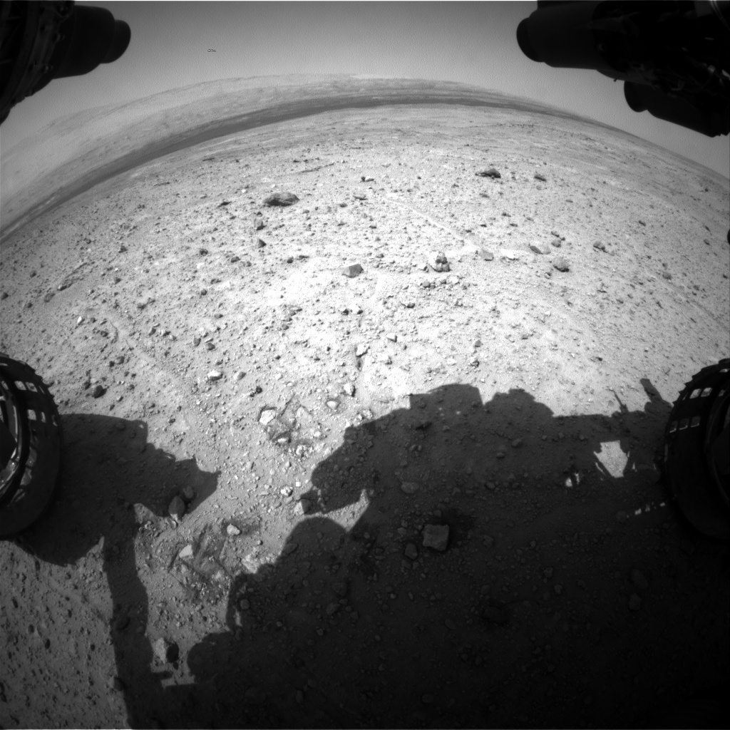 Nasa's Mars rover Curiosity acquired this image using its Front Hazard Avoidance Camera (Front Hazcam) on Sol 390, at drive 1230, site number 15