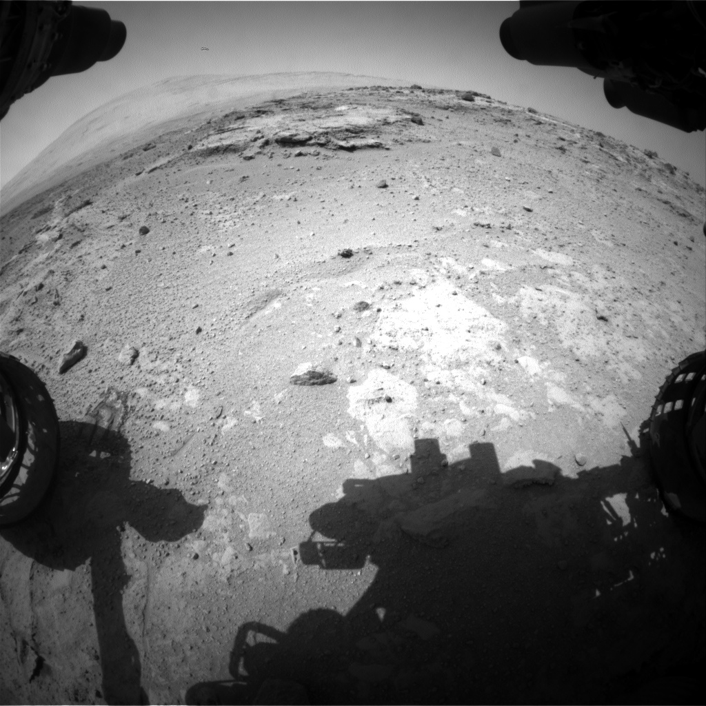 Nasa's Mars rover Curiosity acquired this image using its Front Hazard Avoidance Camera (Front Hazcam) on Sol 391, at drive 0, site number 16