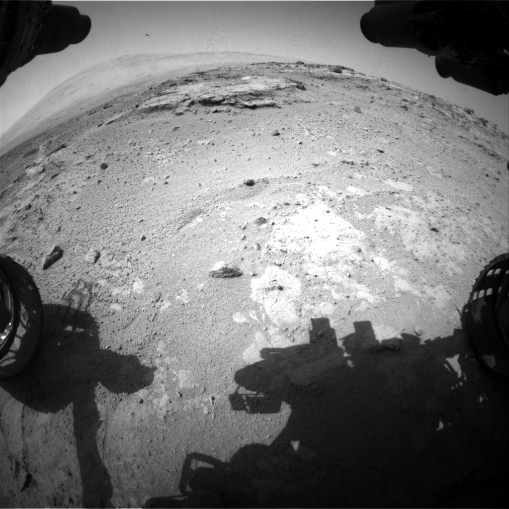 Nasa's Mars rover Curiosity acquired this image using its Front Hazard Avoidance Camera (Front Hazcam) on Sol 392, at drive 0, site number 16