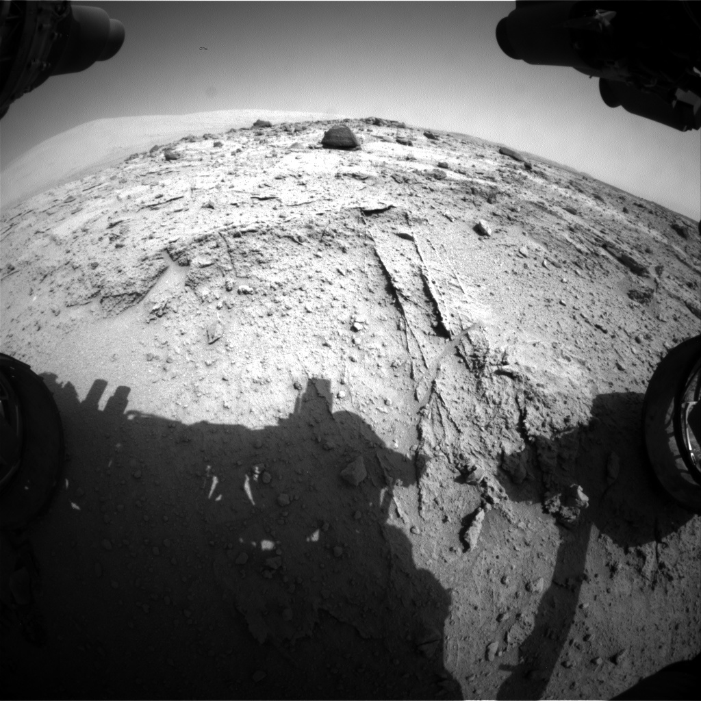 Nasa's Mars rover Curiosity acquired this image using its Front Hazard Avoidance Camera (Front Hazcam) on Sol 396, at drive 148, site number 16