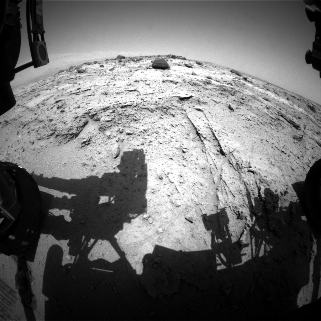 Nasa's Mars rover Curiosity acquired this image using its Front Hazard Avoidance Camera (Front Hazcam) on Sol 398, at drive 148, site number 16