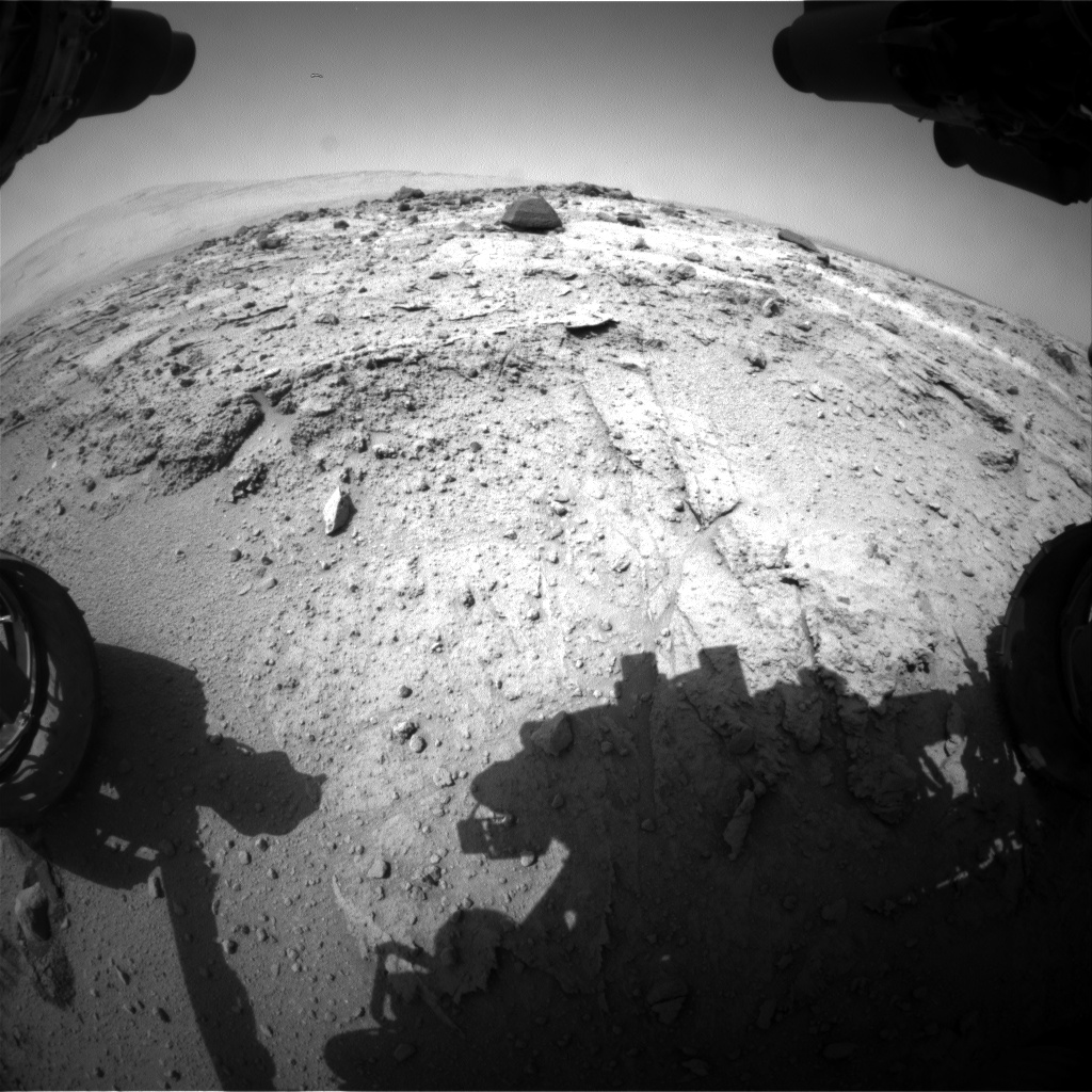 Nasa's Mars rover Curiosity acquired this image using its Front Hazard Avoidance Camera (Front Hazcam) on Sol 398, at drive 148, site number 16