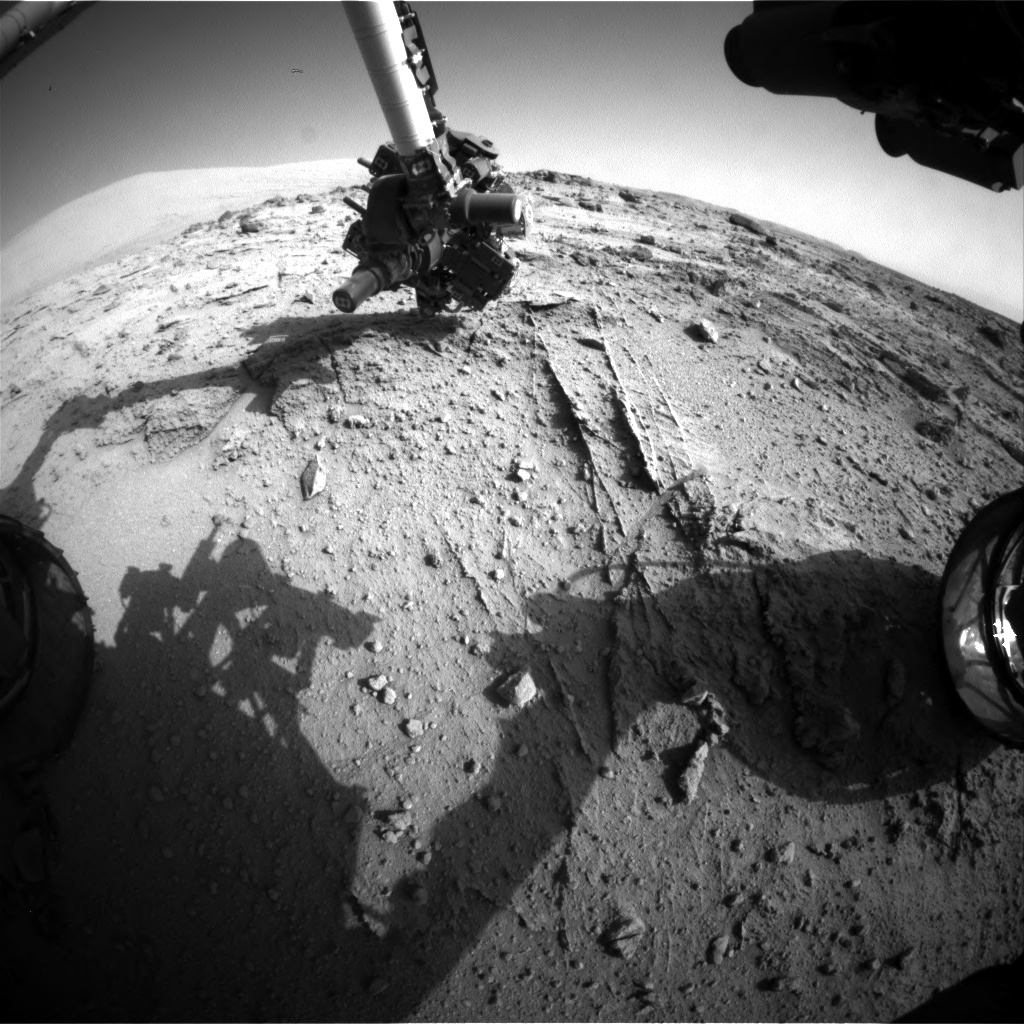 Nasa's Mars rover Curiosity acquired this image using its Front Hazard Avoidance Camera (Front Hazcam) on Sol 399, at drive 148, site number 16