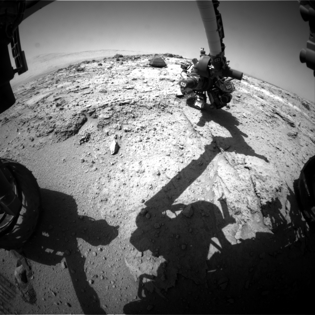Nasa's Mars rover Curiosity acquired this image using its Front Hazard Avoidance Camera (Front Hazcam) on Sol 401, at drive 148, site number 16