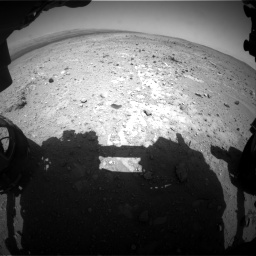 Nasa's Mars rover Curiosity acquired this image using its Front Hazard Avoidance Camera (Front Hazcam) on Sol 403, at drive 526, site number 16