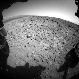 Nasa's Mars rover Curiosity acquired this image using its Front Hazard Avoidance Camera (Front Hazcam) on Sol 403, at drive 1000, site number 16