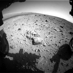 Nasa's Mars rover Curiosity acquired this image using its Front Hazard Avoidance Camera (Front Hazcam) on Sol 403, at drive 1036, site number 16