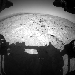 Nasa's Mars rover Curiosity acquired this image using its Front Hazard Avoidance Camera (Front Hazcam) on Sol 403, at drive 466, site number 16