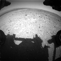 Nasa's Mars rover Curiosity acquired this image using its Front Hazard Avoidance Camera (Front Hazcam) on Sol 403, at drive 604, site number 16