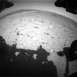 Nasa's Mars rover Curiosity acquired this image using its Front Hazard Avoidance Camera (Front Hazcam) on Sol 403, at drive 670, site number 16