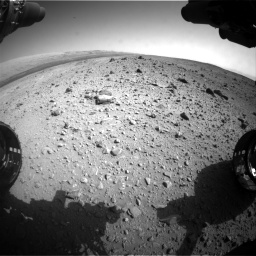 Nasa's Mars rover Curiosity acquired this image using its Front Hazard Avoidance Camera (Front Hazcam) on Sol 403, at drive 1024, site number 16