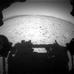 Nasa's Mars rover Curiosity acquired this image using its Front Hazard Avoidance Camera (Front Hazcam) on Sol 404, at drive 1166, site number 16