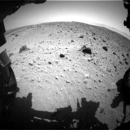 Nasa's Mars rover Curiosity acquired this image using its Front Hazard Avoidance Camera (Front Hazcam) on Sol 404, at drive 1550, site number 16