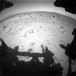 Nasa's Mars rover Curiosity acquired this image using its Front Hazard Avoidance Camera (Front Hazcam) on Sol 404, at drive 1496, site number 16