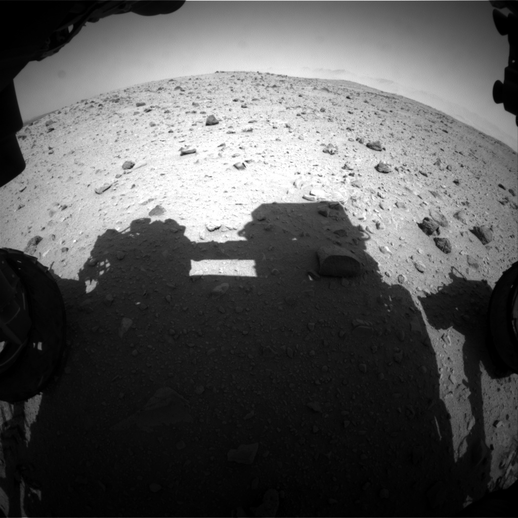 Nasa's Mars rover Curiosity acquired this image using its Front Hazard Avoidance Camera (Front Hazcam) on Sol 406, at drive 1584, site number 16