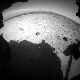 Nasa's Mars rover Curiosity acquired this image using its Front Hazard Avoidance Camera (Front Hazcam) on Sol 409, at drive 138, site number 17