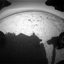 Nasa's Mars rover Curiosity acquired this image using its Front Hazard Avoidance Camera (Front Hazcam) on Sol 409, at drive 108, site number 17