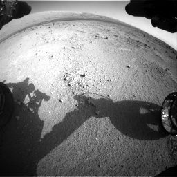 Nasa's Mars rover Curiosity acquired this image using its Front Hazard Avoidance Camera (Front Hazcam) on Sol 409, at drive 492, site number 17