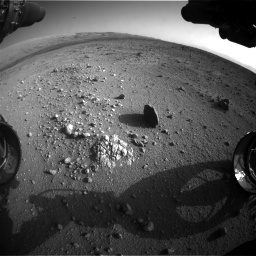 Nasa's Mars rover Curiosity acquired this image using its Front Hazard Avoidance Camera (Front Hazcam) on Sol 409, at drive 654, site number 17