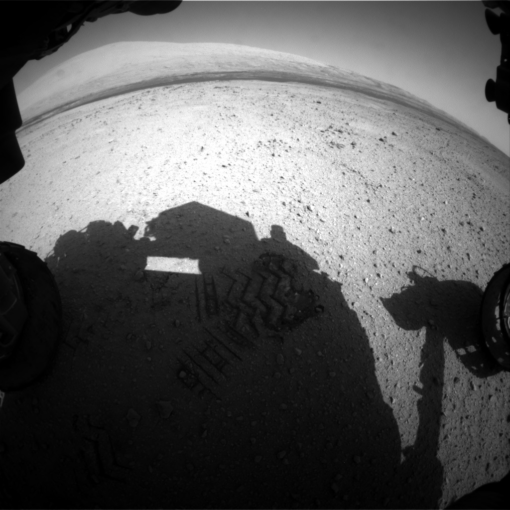 Nasa's Mars rover Curiosity acquired this image using its Front Hazard Avoidance Camera (Front Hazcam) on Sol 413, at drive 422, site number 18