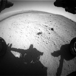 Nasa's Mars rover Curiosity acquired this image using its Front Hazard Avoidance Camera (Front Hazcam) on Sol 413, at drive 384, site number 18