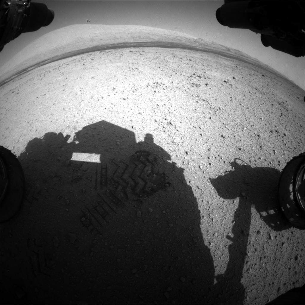 Nasa's Mars rover Curiosity acquired this image using its Front Hazard Avoidance Camera (Front Hazcam) on Sol 413, at drive 422, site number 18
