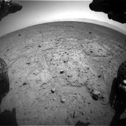 Nasa's Mars rover Curiosity acquired this image using its Front Hazard Avoidance Camera (Front Hazcam) on Sol 417, at drive 680, site number 18