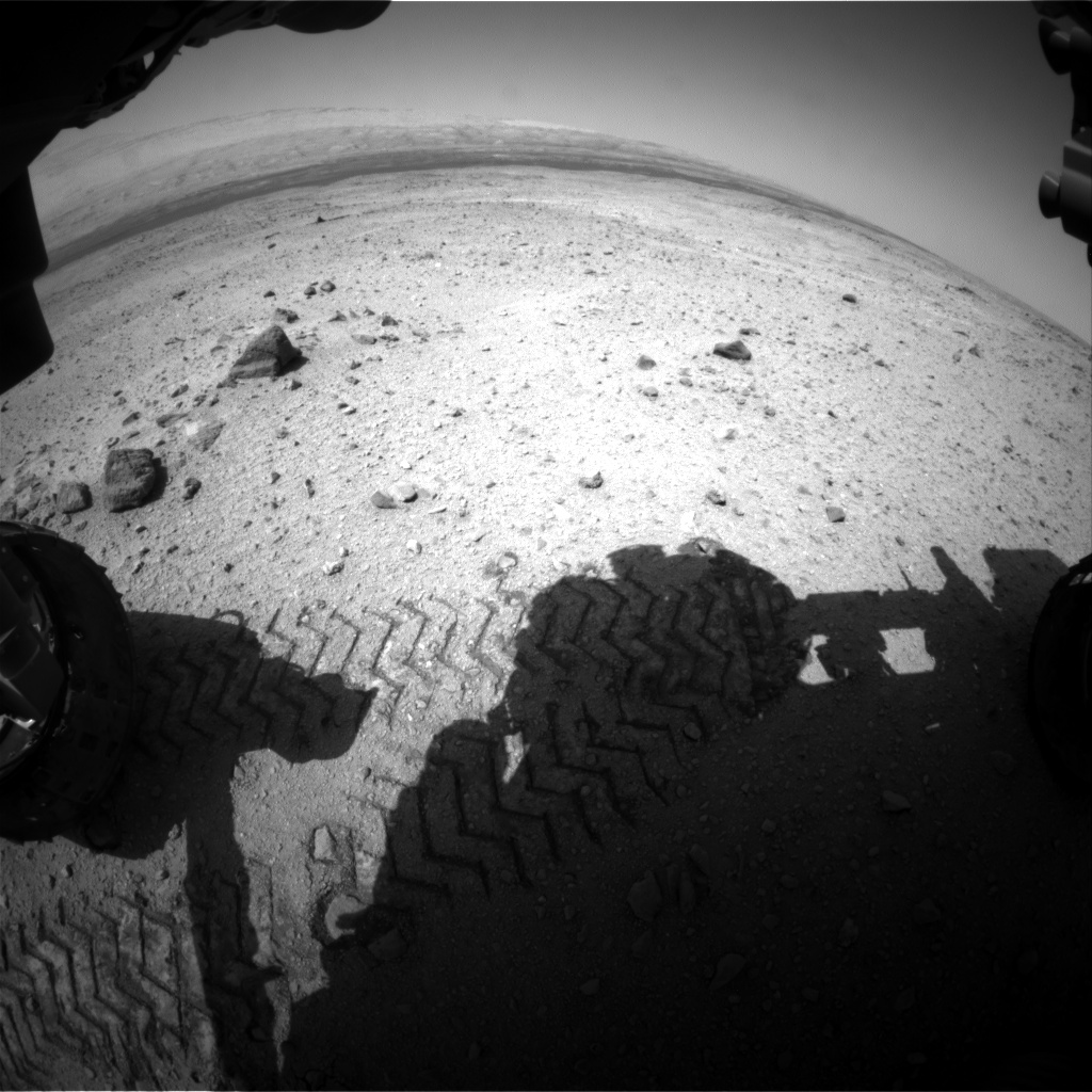 Nasa's Mars rover Curiosity acquired this image using its Front Hazard Avoidance Camera (Front Hazcam) on Sol 420, at drive 0, site number 19