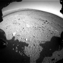 Nasa's Mars rover Curiosity acquired this image using its Front Hazard Avoidance Camera (Front Hazcam) on Sol 422, at drive 204, site number 19