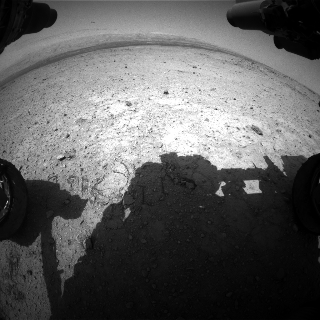 Nasa's Mars rover Curiosity acquired this image using its Front Hazard Avoidance Camera (Front Hazcam) on Sol 423, at drive 320, site number 19