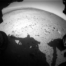 Nasa's Mars rover Curiosity acquired this image using its Front Hazard Avoidance Camera (Front Hazcam) on Sol 424, at drive 656, site number 19
