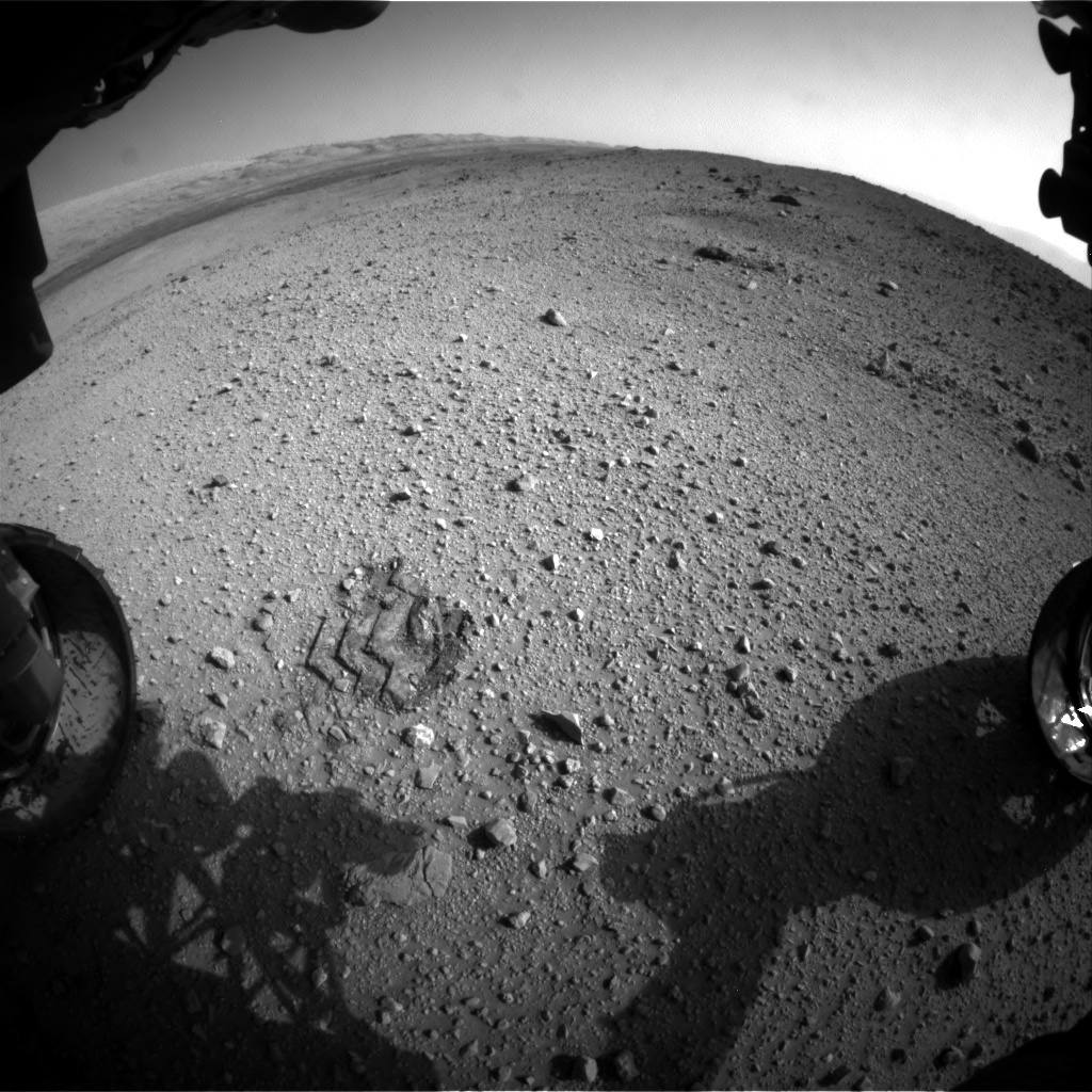 Nasa's Mars rover Curiosity acquired this image using its Front Hazard Avoidance Camera (Front Hazcam) on Sol 424, at drive 1066, site number 19