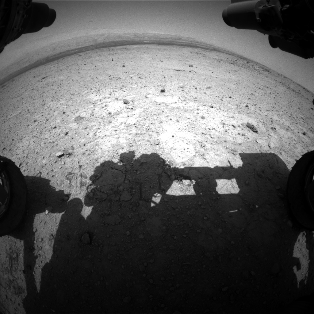 Nasa's Mars rover Curiosity acquired this image using its Front Hazard Avoidance Camera (Front Hazcam) on Sol 424, at drive 320, site number 19