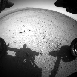 Nasa's Mars rover Curiosity acquired this image using its Front Hazard Avoidance Camera (Front Hazcam) on Sol 424, at drive 692, site number 19