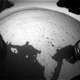 Nasa's Mars rover Curiosity acquired this image using its Front Hazard Avoidance Camera (Front Hazcam) on Sol 424, at drive 710, site number 19