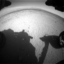 Nasa's Mars rover Curiosity acquired this image using its Front Hazard Avoidance Camera (Front Hazcam) on Sol 424, at drive 782, site number 19