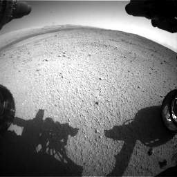 Nasa's Mars rover Curiosity acquired this image using its Front Hazard Avoidance Camera (Front Hazcam) on Sol 424, at drive 818, site number 19