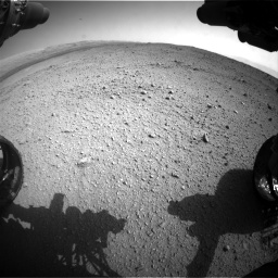 Nasa's Mars rover Curiosity acquired this image using its Front Hazard Avoidance Camera (Front Hazcam) on Sol 424, at drive 836, site number 19