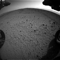 Nasa's Mars rover Curiosity acquired this image using its Front Hazard Avoidance Camera (Front Hazcam) on Sol 424, at drive 1016, site number 19
