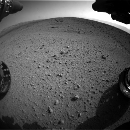 Nasa's Mars rover Curiosity acquired this image using its Front Hazard Avoidance Camera (Front Hazcam) on Sol 424, at drive 1034, site number 19